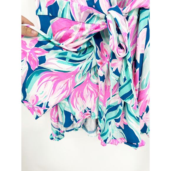 Lilly Pulitzer Liddy Romper Dress Mr Peacock Blue Dream A Little Dream XS - Picture 5 of 7